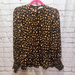 Sienna Sky Cheetah print blouse Size M